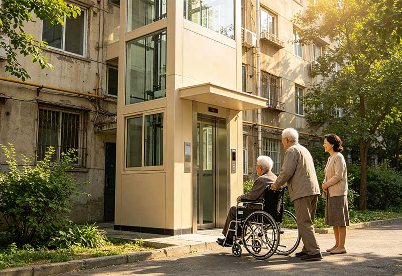 圆梦出行！多层无梯小区加装电梯落地，居家养老更舒心